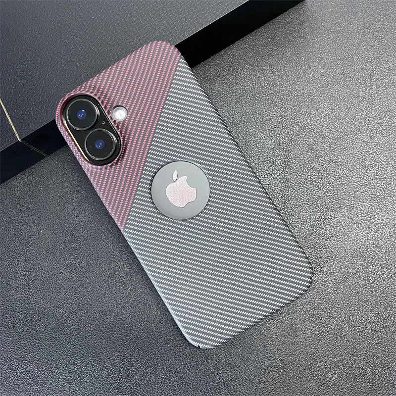 Carbon fiber pattern logo hole case - product image
