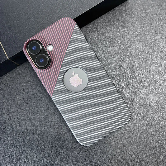 Carbon fiber pattern logo hole case - product image