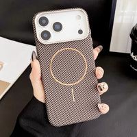 Carbon Fiber Texture Magnetic Wireless Charging Hard PC Case