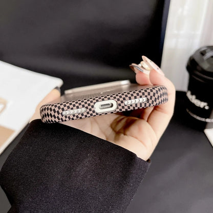 Carbon fiber texture magnetic wireless charging hard pc case - product image