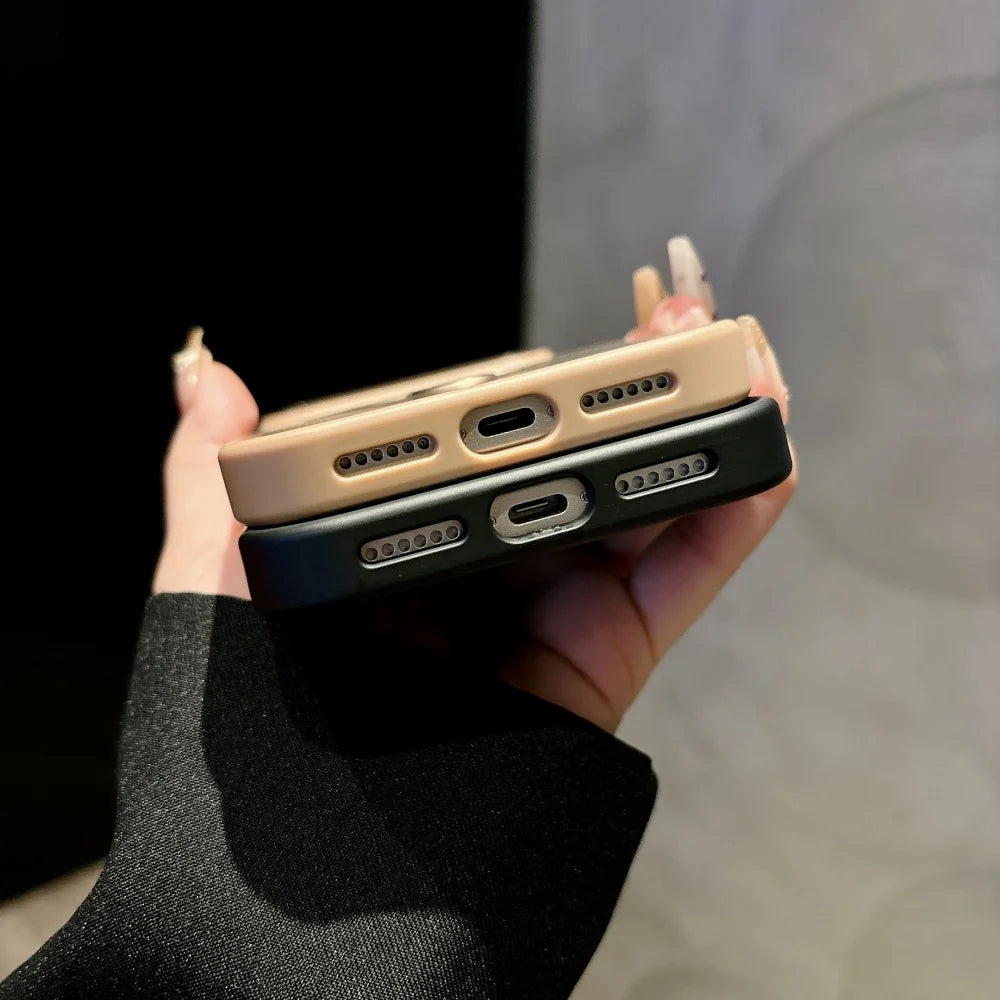 Carbon fibre texture magnetic stand case - product image