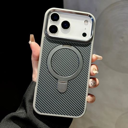 Carbon fibre texture magnetic stand case - product image