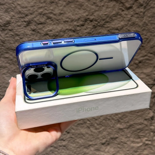 Clear magnetic armor fold lens stand holder case - product image