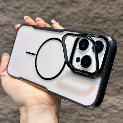 Clear magnetic armor fold lens stand holder case - product image