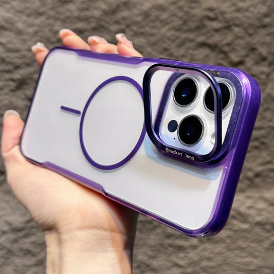 Clear magnetic armor fold lens stand holder case - product image