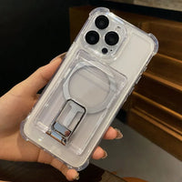 Clear Magnetic Wallet Card Holder Case