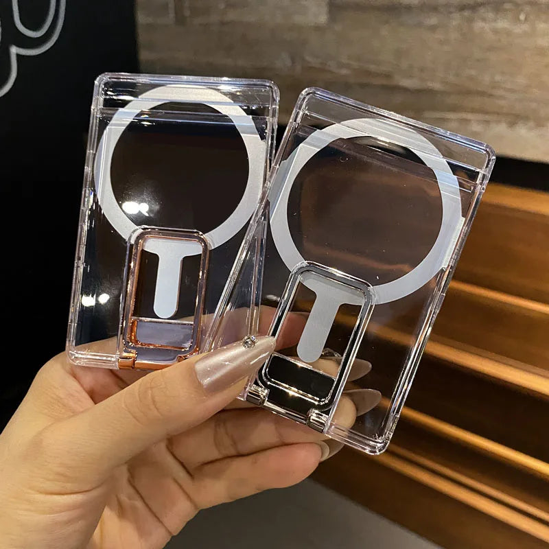 Clear magnetic wallet card holder case - product image