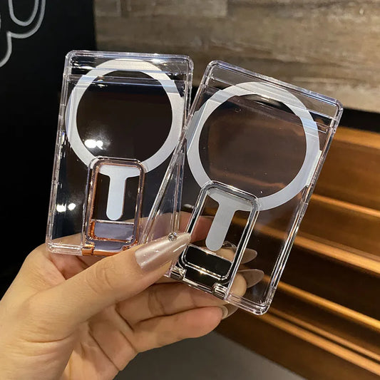 Clear magnetic wallet card holder case - product image