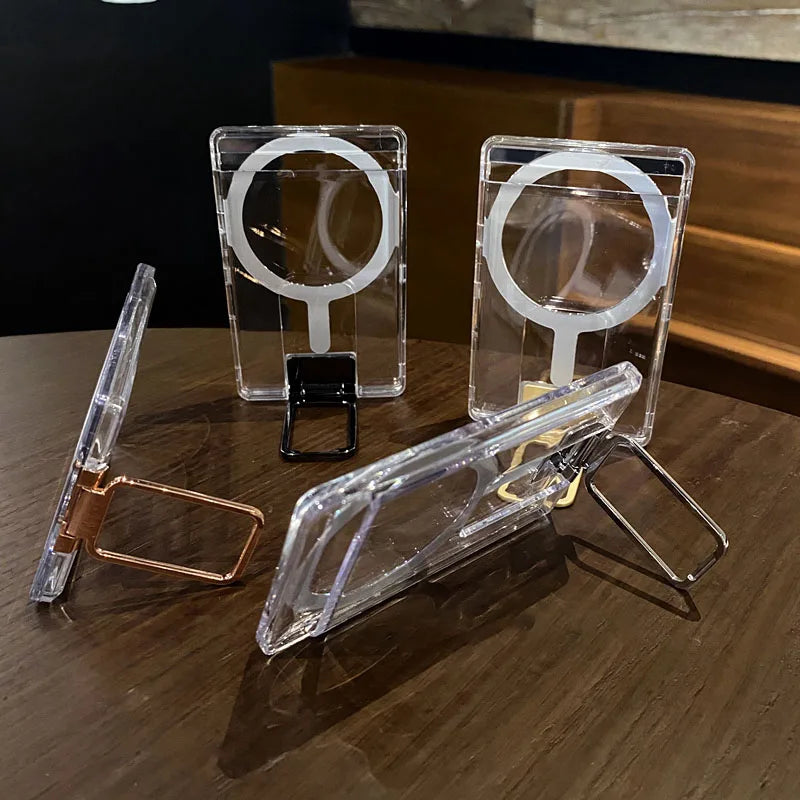 Clear magnetic wallet card holder case - product image