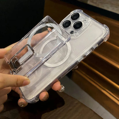 Clear magnetic wallet card holder case - product image