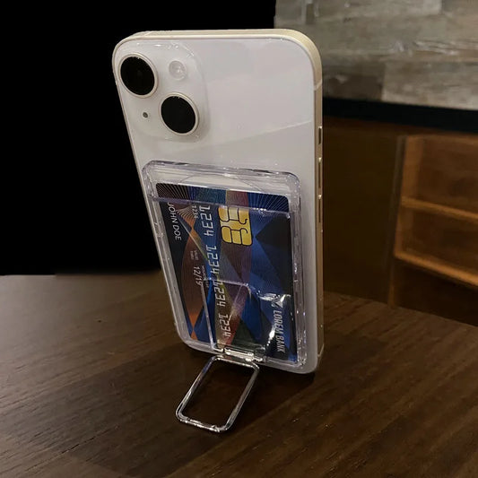 Clear magnetic wallet card holder case - product image