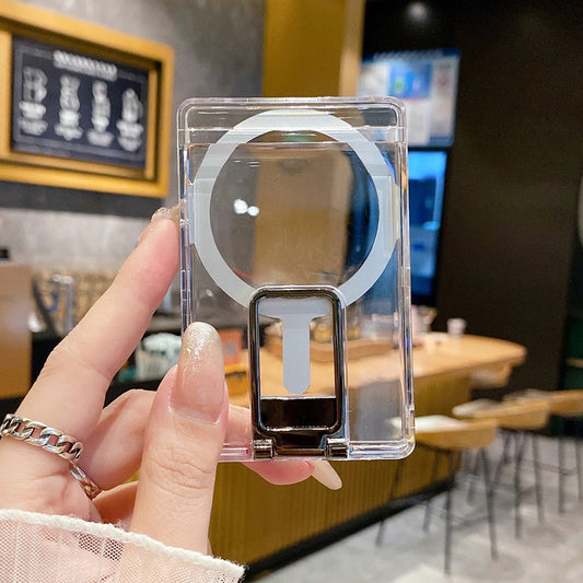 Clear magnetic wallet card holder case - product image