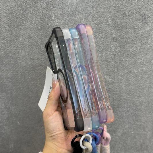 Clear magnetic wrist strap shockproof phone case samsung - product image