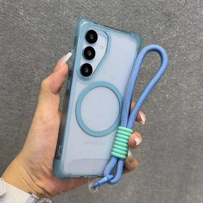 Clear magnetic wrist strap shockproof phone case samsung - product image