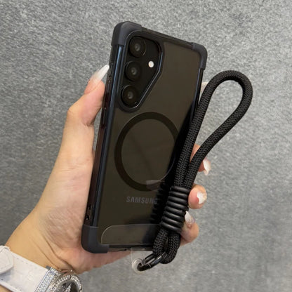 Clear magnetic wrist strap shockproof phone case samsung - product image