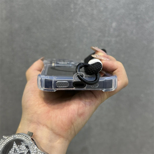 Clear magnetic wrist strap wireless charge shockproof case - product image