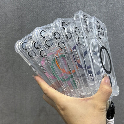 Clear magnetic wrist strap wireless charge shockproof case - product image