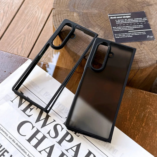 Clear shockproof hard acrylic phone case samsung z fold - product image