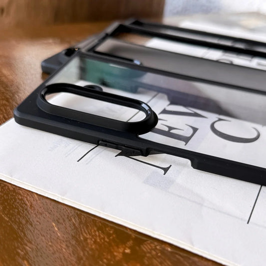 Clear shockproof hard acrylic phone case samsung z fold - product image