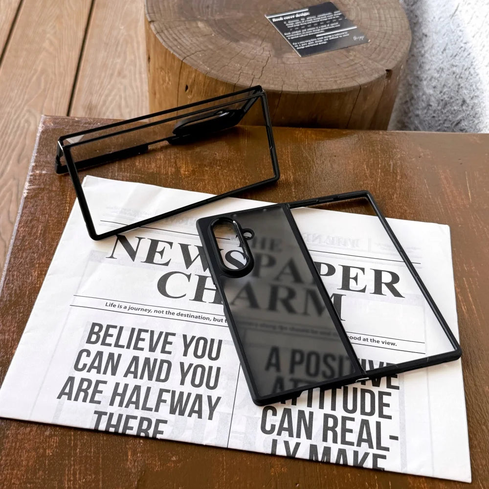 Clear shockproof hard acrylic phone case samsung z fold - product image