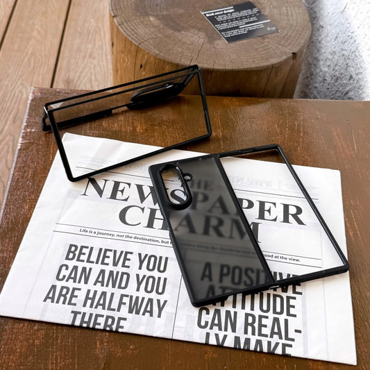 Clear shockproof hard acrylic phone case samsung z fold - product image