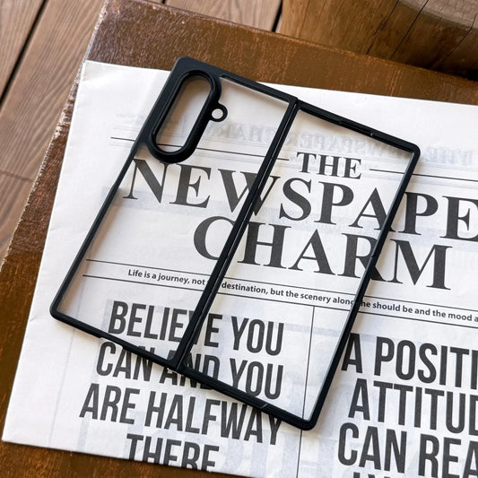 Clear shockproof hard acrylic phone case samsung z fold - product image