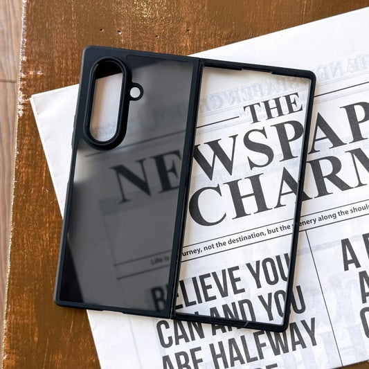 Clear shockproof hard acrylic phone case samsung z fold - product image