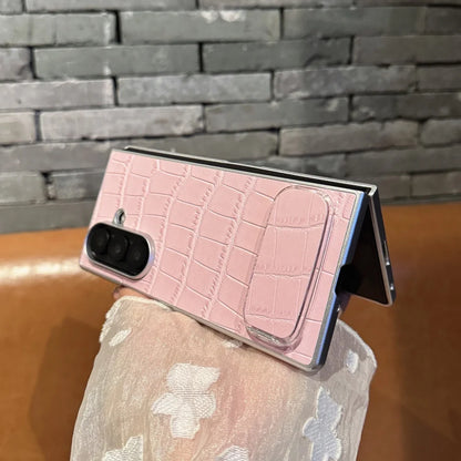 Crocodile pattern leather shockproof case galaxy z fold - product image
