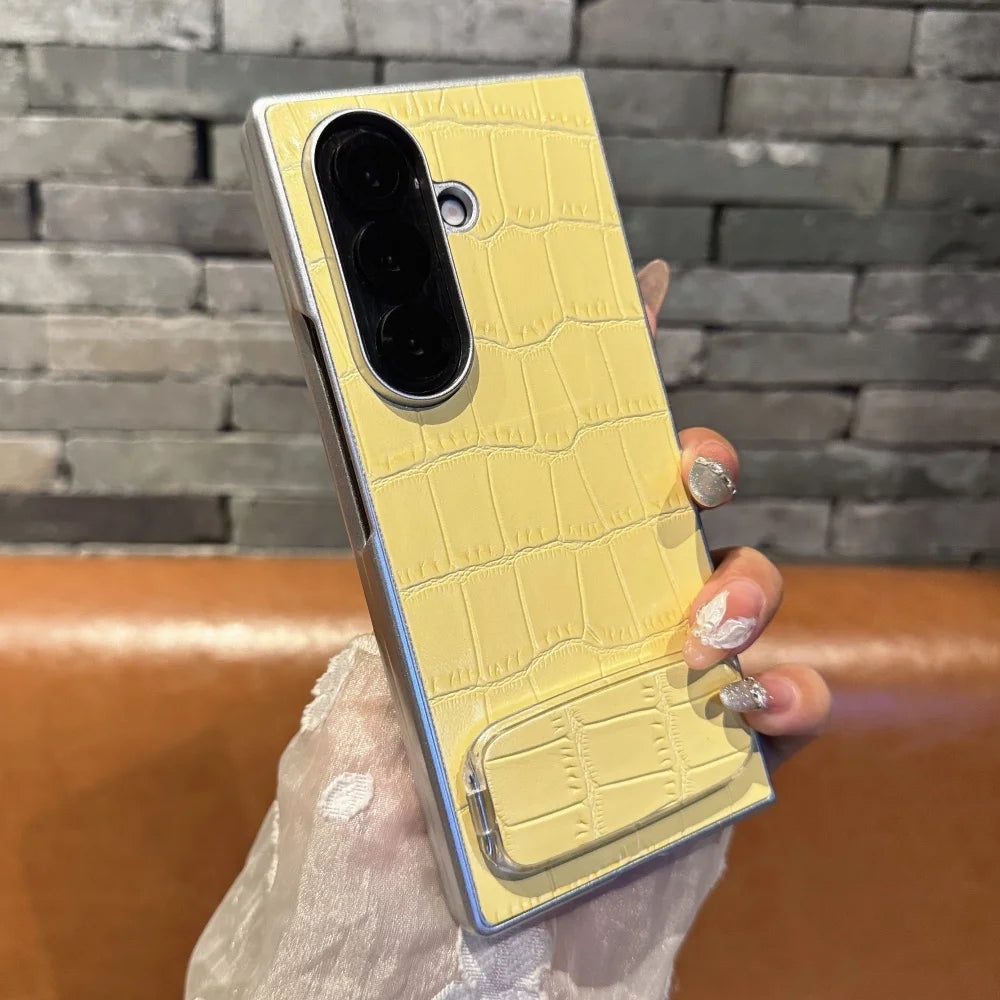 Crocodile pattern leather shockproof case galaxy z fold - product image