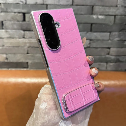 Crocodile pattern leather shockproof case galaxy z fold - product image