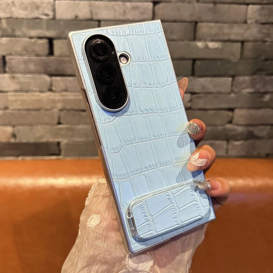 Crocodile pattern leather shockproof case galaxy z fold - product image