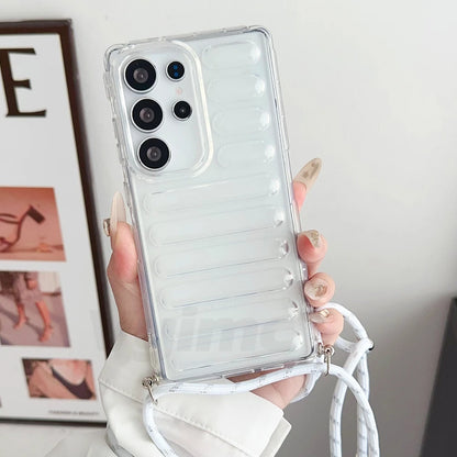 Crossbody lanyard air cushion shockproof soft silicone case samsung - product image