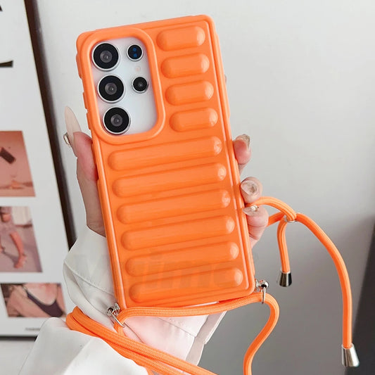 Crossbody lanyard air cushion shockproof soft silicone case samsung - product image