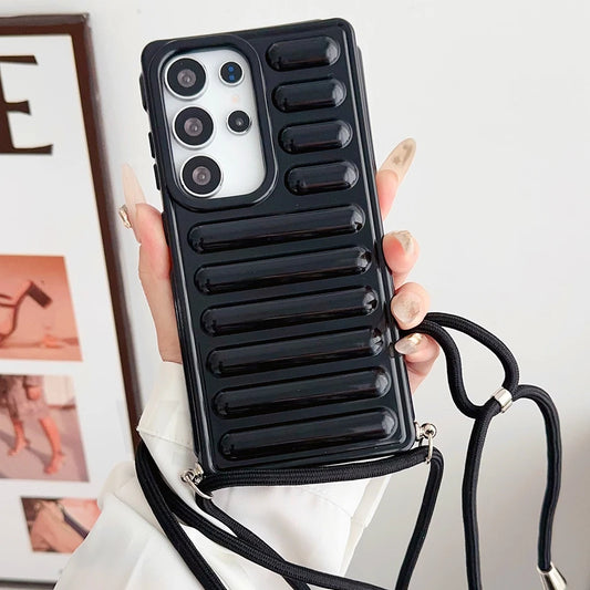 Crossbody lanyard air cushion shockproof soft silicone case samsung - product image