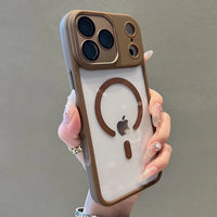 Crystal Acrylic Magnetic Wireless Charging Shockproof Phone Case iPhone