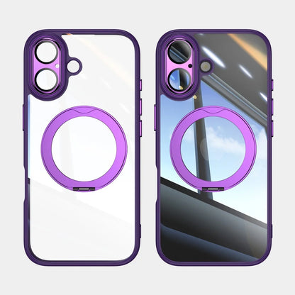 Crystal clear magnetic ring stand hybrid bumper case magsafe - product image