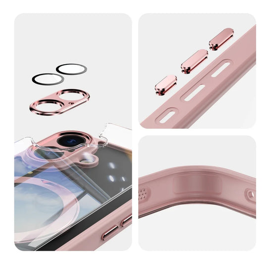 Crystal clear magnetic ring stand hybrid bumper case magsafe - product image