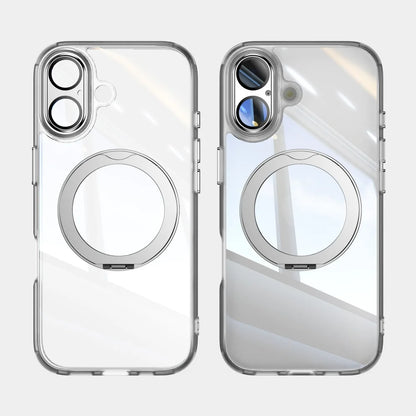 Crystal clear magnetic ring stand hybrid bumper case magsafe - product image