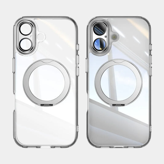 Crystal clear magnetic ring stand hybrid bumper case magsafe - product image