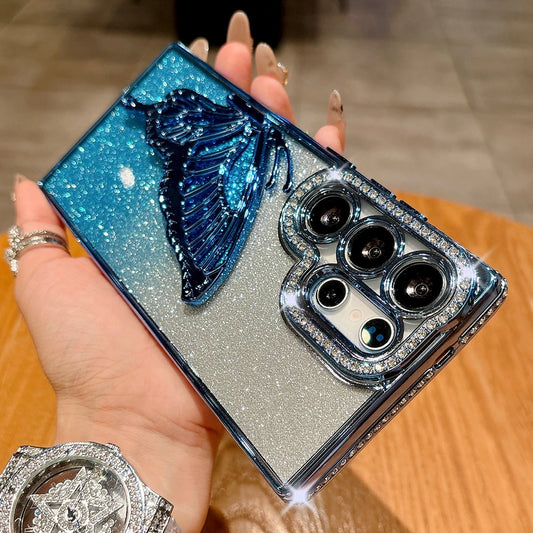 Diamond bling glitter butterfly stand soft case samsung - product image