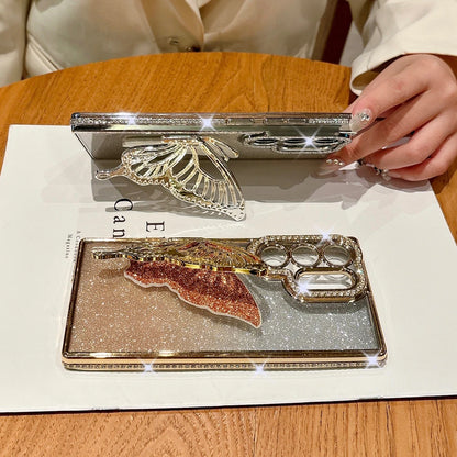 Diamond bling glitter butterfly stand soft case samsung - product image