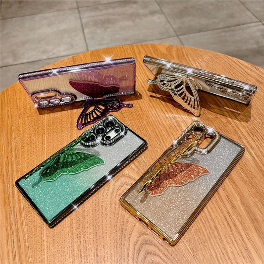 Diamond bling glitter butterfly stand soft case samsung - product image