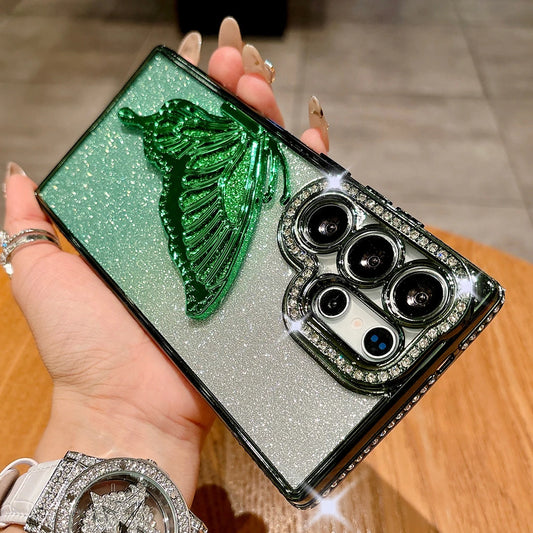 Diamond bling glitter butterfly stand soft case samsung - product image
