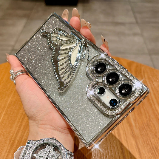 Diamond bling glitter butterfly stand soft case samsung - product image