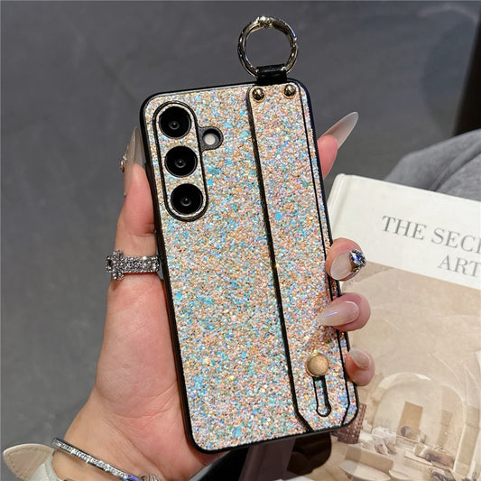 Diamond wrist strap holder bling rhinestones protective case - product image
