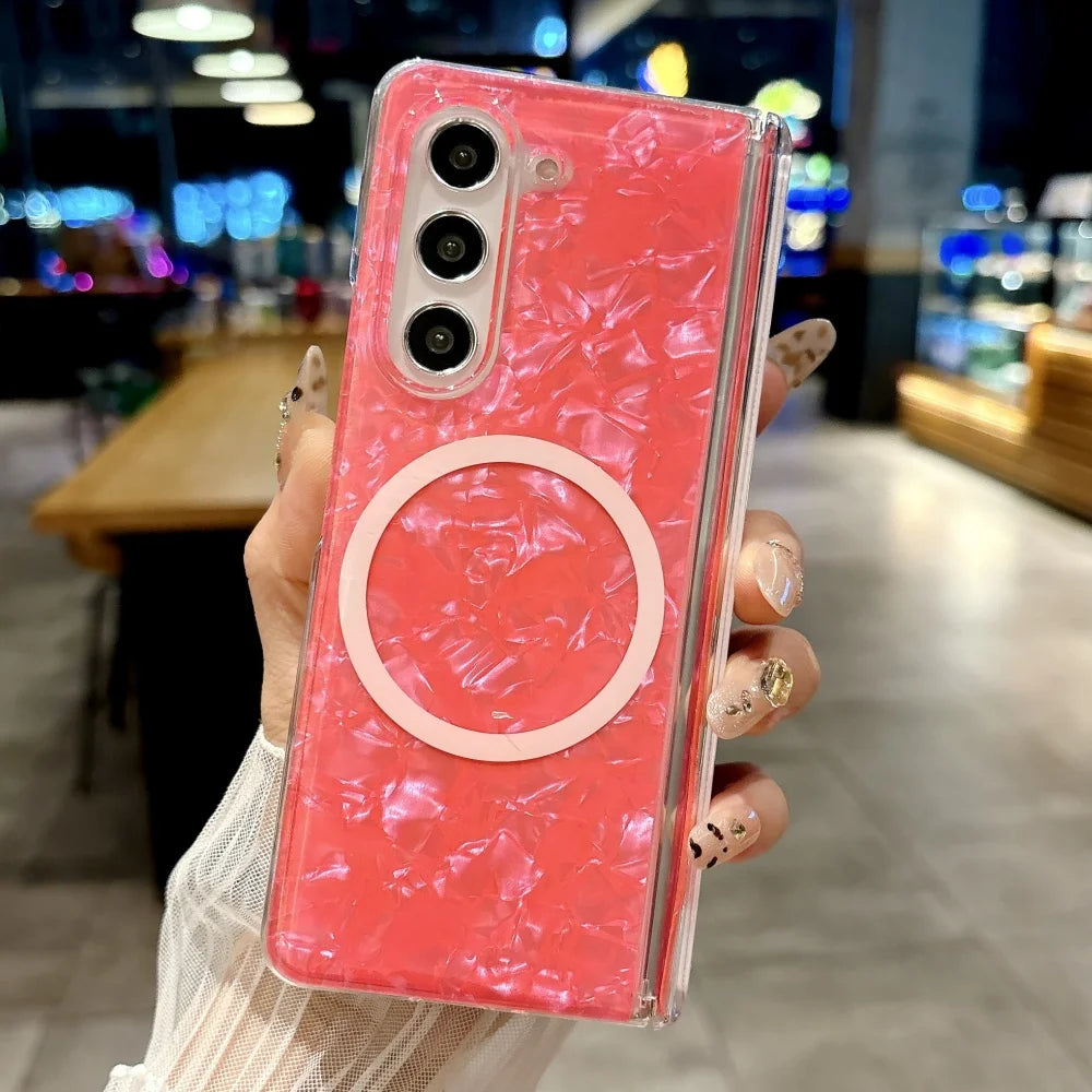 Dreamy shell pattern magnetic ultra thin shockproof bumper case - product image