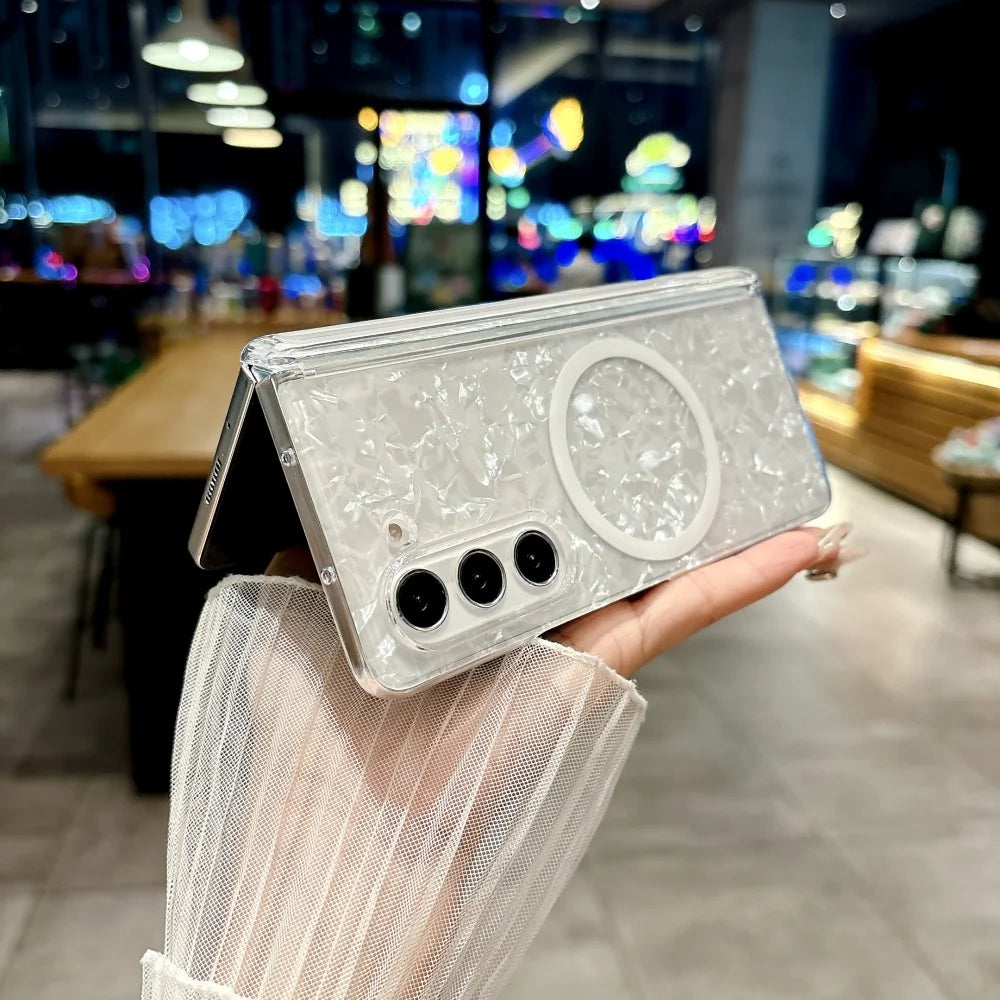 Dreamy shell pattern magnetic ultra thin shockproof bumper case - product image