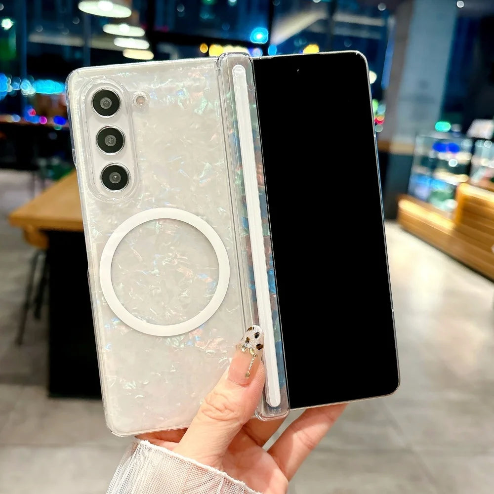 Dreamy shell pattern magnetic ultra thin shockproof bumper case - product image