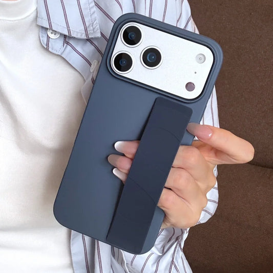 Elastic silicone wristband soft transparent matte phone case iphone - product image