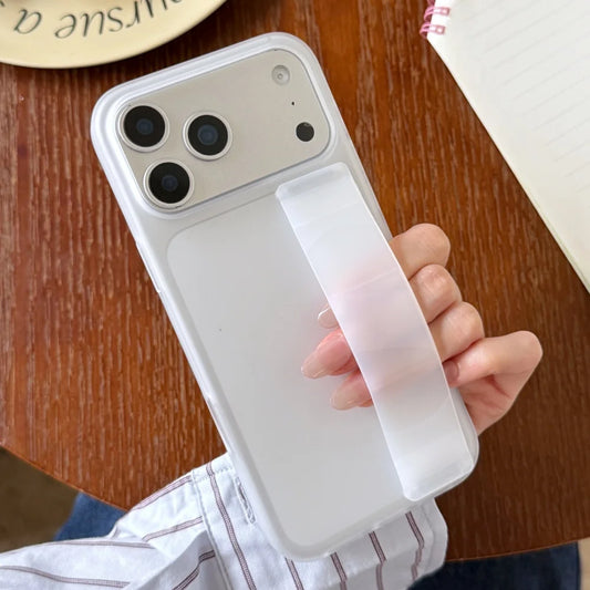 Elastic silicone wristband soft transparent matte phone case iphone - product image